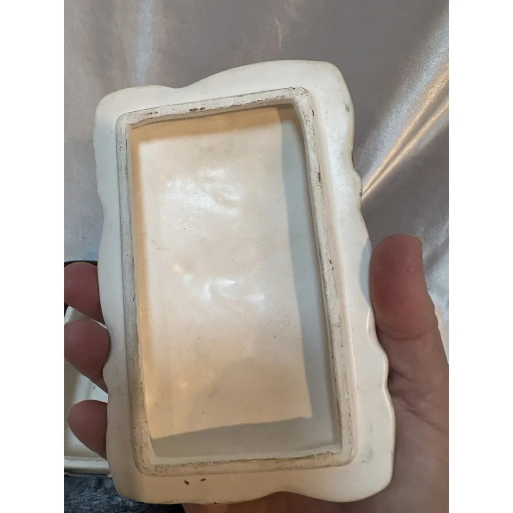 French Bisque Porcelain Trinket Cigarette dresser Box Late 1800s